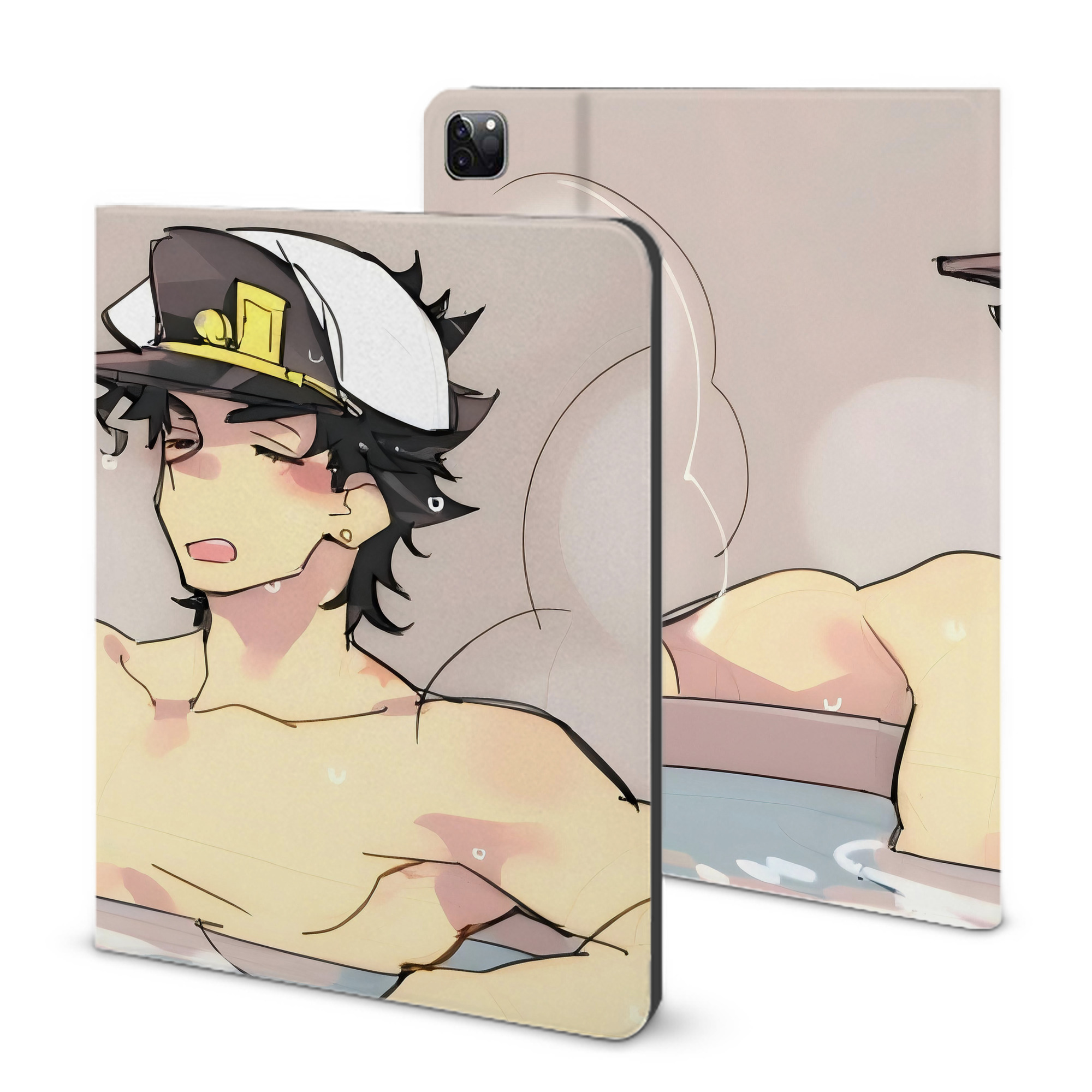（画像用） ジョジョの奇妙な冒険 JoJo's Bizarre Adventure IPad ケース ブック型 PUレザー TPU 耐衝撃 軽量 薄型 ペン収納なし 全面保護 IPad 各モデル対応